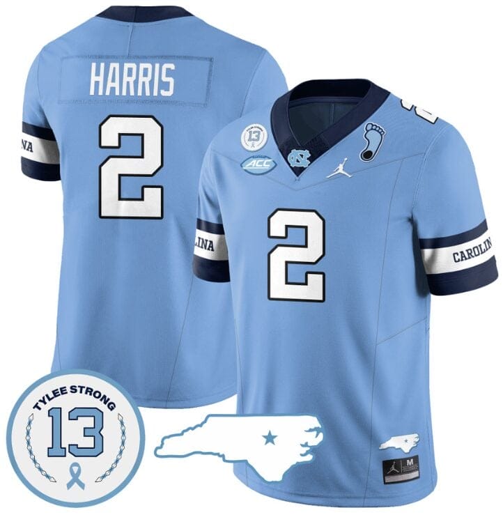 Jakeen Harris Jersey #2 North Carolina Tar Heels Vapor College Football Stitched Alternate Blue
