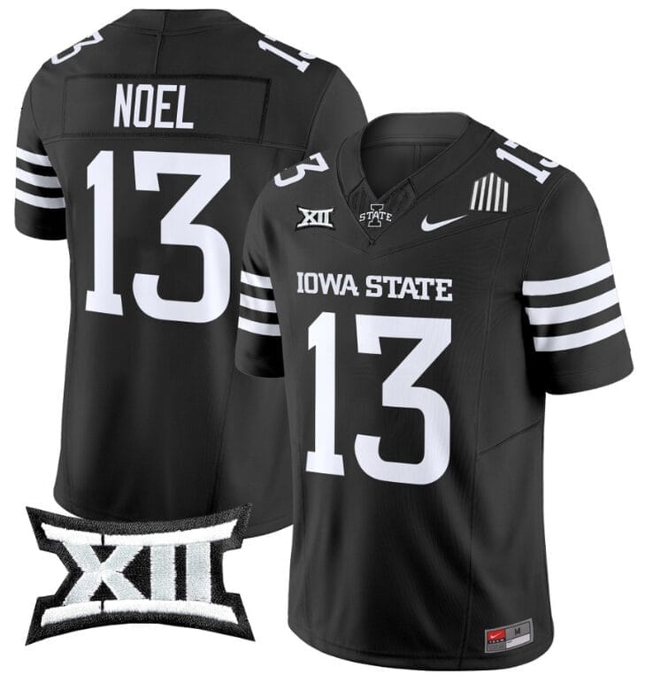 Jaylin Noel Jersey #13 Iowa State Cyclones Vapor Limited College Football Stitched Black