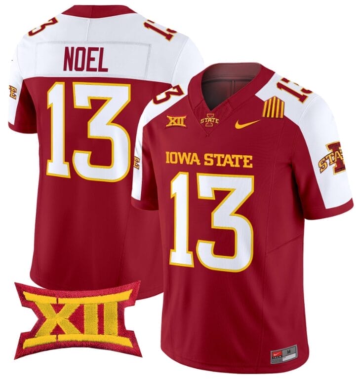 Jaylin Noel Jersey #13 Iowa State Cyclones Vapor Limited College Football Stitched Cardinal Alternate
