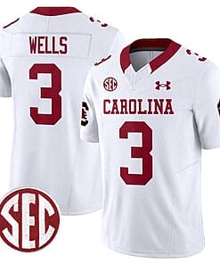 Juice Wells Jersey #3 South Carolina Gamecocks Football 1980 Throwback Vapor Limited White