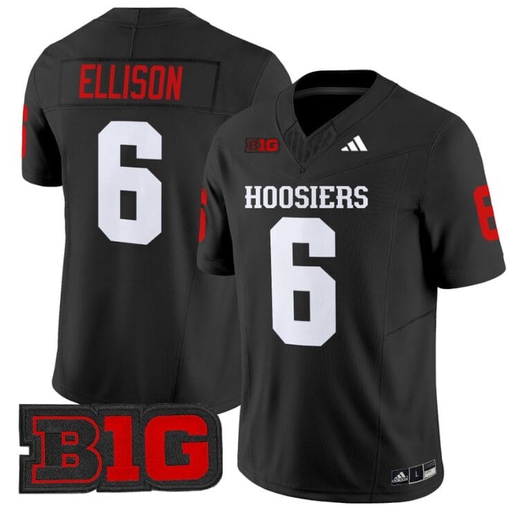 Justice Ellison Jersey #6 Indiana Hoosiers Vapor Limited Football Black