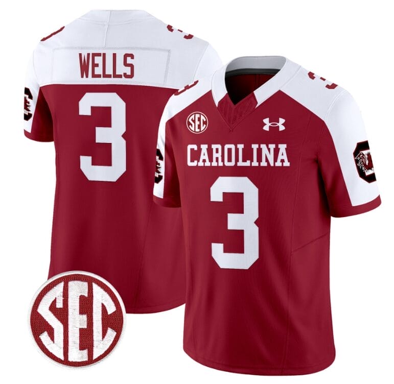 Juice Wells Jersey #3 South Carolina Gamecocks Football 1980 Throwback Vapor Limited Garnet Alternate
