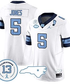 JJ Jones Jersey #5 North Carolina Tar Heels Vapor College Football Stitched Alternate White