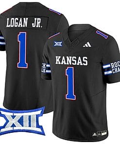 Kenny Logan Jr Jersey #1 Kansas Jayhawks 2024 Vapor College Football Vapor Limited Black