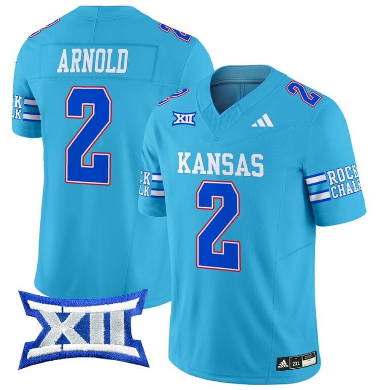 Lawrence Arnold Jersey #2 Kansas Jayhawks 2024 Vapor College Football Vapor Limited Old Ku
