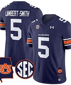 Lambert Smith Jersey #5 Auburn Tigers SEC Patch Vapor Limited College Football Stitched Navy