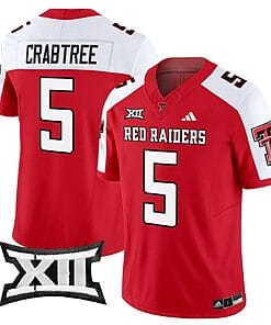 Michael Crabtree Jersey #5 Texas Tech Red Raiders Vapor Limited Football Red Alternate