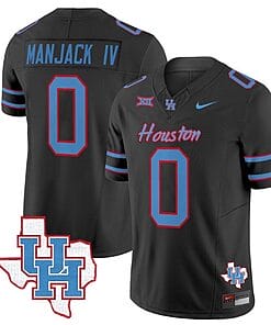 Manjack IV Jersey #0 Houston Cougars Oilers Inspired Vapor College Football Limited Stitched Black