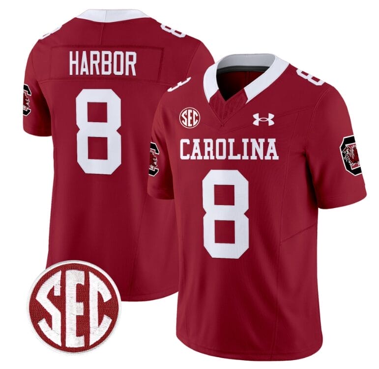 Nyck Harbor Jersey #8 South Carolina Gamecocks Football 1980 Throwback Vapor Limited Garnet