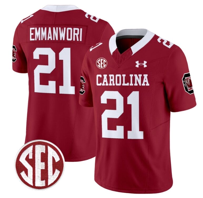 Nick Emmanwori Jersey #21 South Carolina Gamecocks Football 1980 Throwback Vapor Limited Garnet