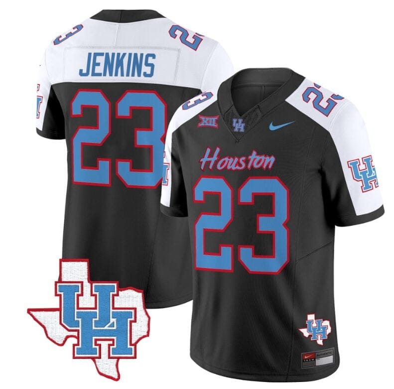 Parker Jenkins Jersey #23 Houston Cougars Oilers Inspired Vapor College Football Limited Stitched Black Alternate