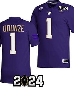 Rome Odunze Jersey #1 Washington Huskies 2024 College Football Playoff National Championship Purple