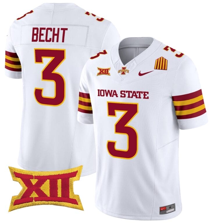 Rocco Becht Jersey #3 Iowa State Cyclones Vapor Limited College Football Stitched White
