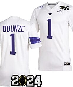 Rome Odunze Jersey #1 Washington Huskies 2024 College Football Playoff National Championship White