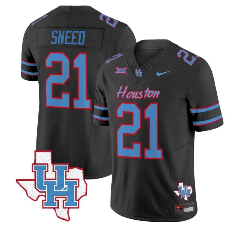 Stacy Sneed Jersey #21 Houston Cougars Oilers Inspired Vapor College Football Limited Stitched Black