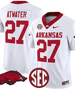 Steve Atwater Jersey #27 Arkansas Razorbacks Vapor Limited College Football Stitched White