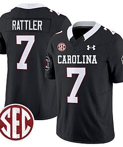 Spencer Rattler Jersey #7 South Carolina Gamecocks Football 1980 Throwback Vapor Limited Black