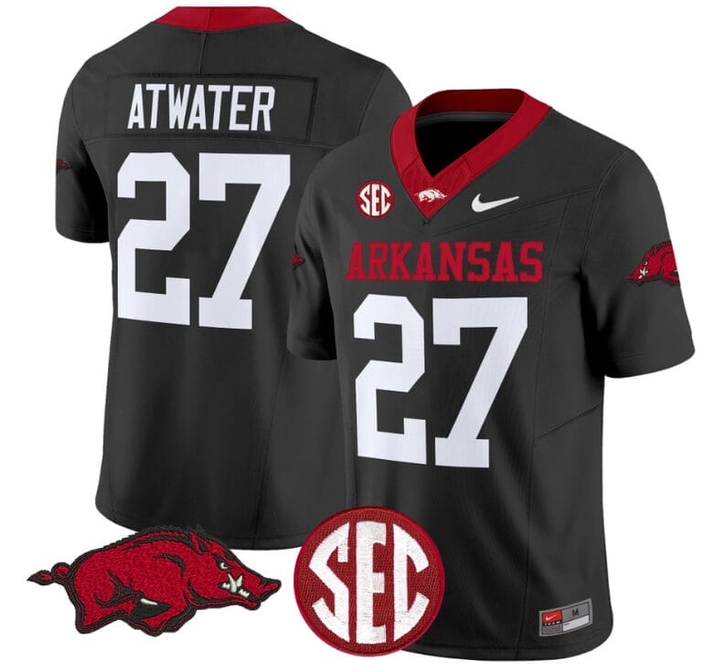 Steve Atwater Jersey #27 Arkansas Razorbacks Vapor Limited College Football Stitched Black