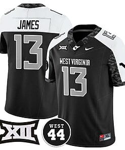 Sam James Jersey #13 West Virginia Mountaineers 2024 Vapor Limited Football Honor Jerry West Stitched Alternate