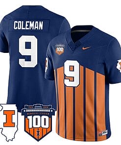 Seth Coleman Jersey #9 Illinois Fighting Vapor Limited College Football Stitched Throwback