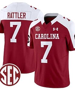 Spencer Rattler Jersey #7 South Carolina Gamecocks Football 1980 Throwback Vapor Limited Garnet Alternate