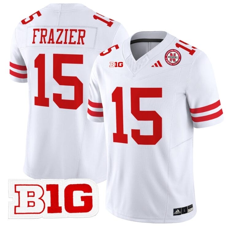 Tommie Frazier Jersey #15 Nebraska Cornhuskers Vapor Limited Football White