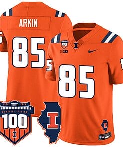 Tanner Arkin Jersey #85 Illinois Fighting Vapor Limited College Football Stitched Orange