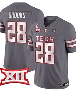 Tahj Brooks Jersey #28 Texas Tech Red Raiders Vapor Limited Football Grey