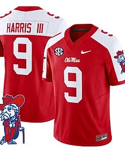 Tre Harris Jersey #9 Ole Miss Rebels Vapor Limited College Football Stitched Red Alterntae