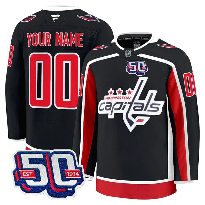 Washington Capitals 50th Anniversary Premium Custom Jersey - All Stitched - Image 7
