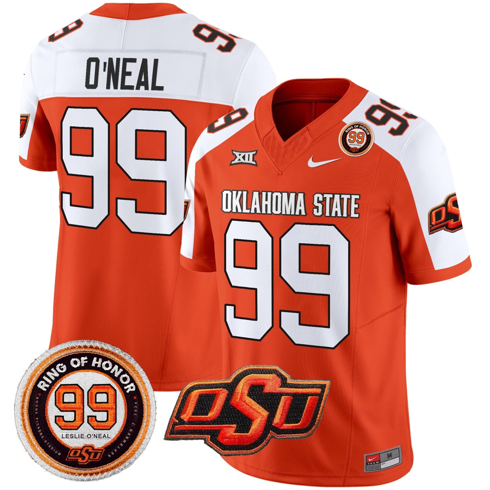 Oklahoma State Cowboys Leslie O'neal Patch Vapor Limited Jersey - All Stitched - Image 10