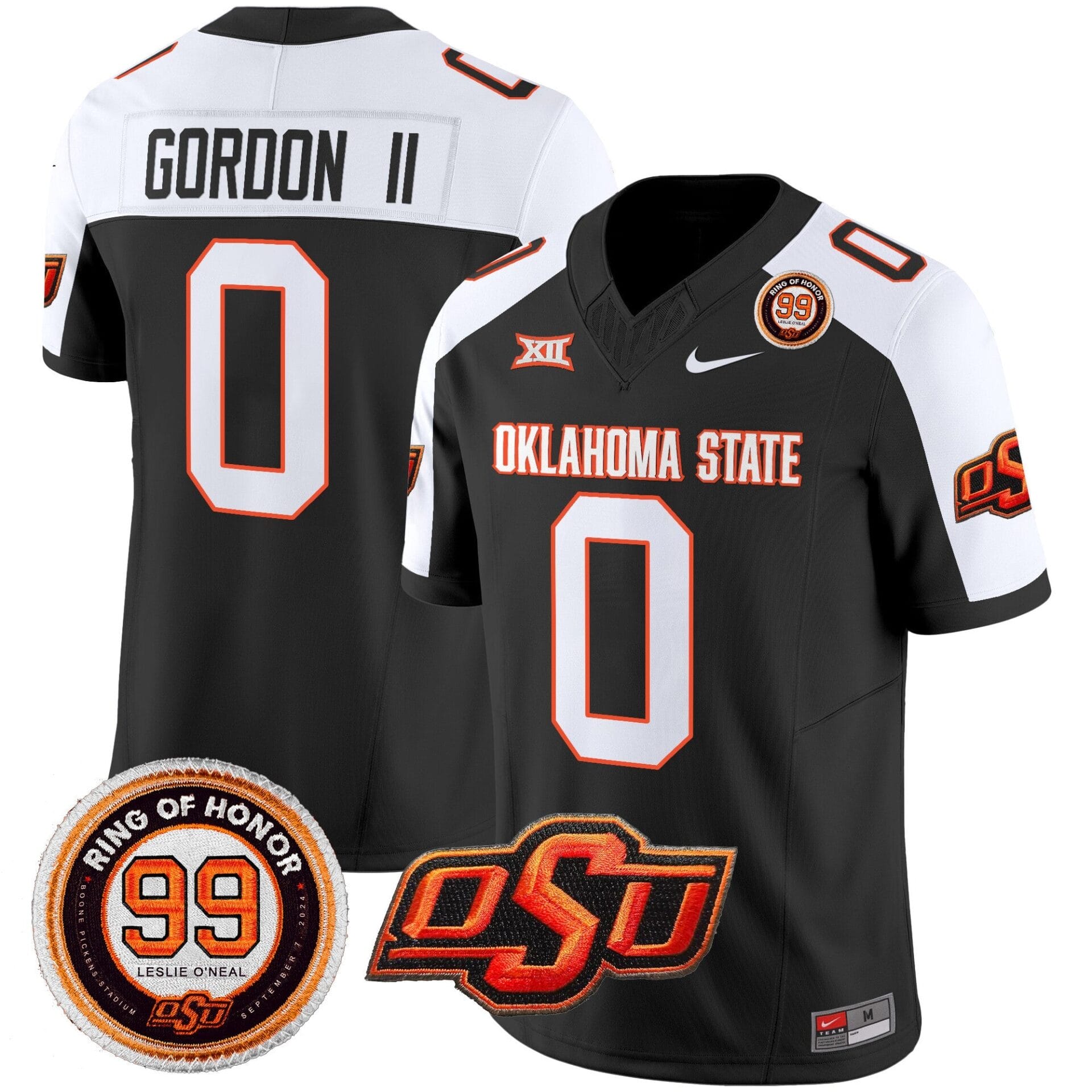 Oklahoma State Cowboys Leslie O'neal Patch Vapor Limited Jersey - All Stitched - Image 3