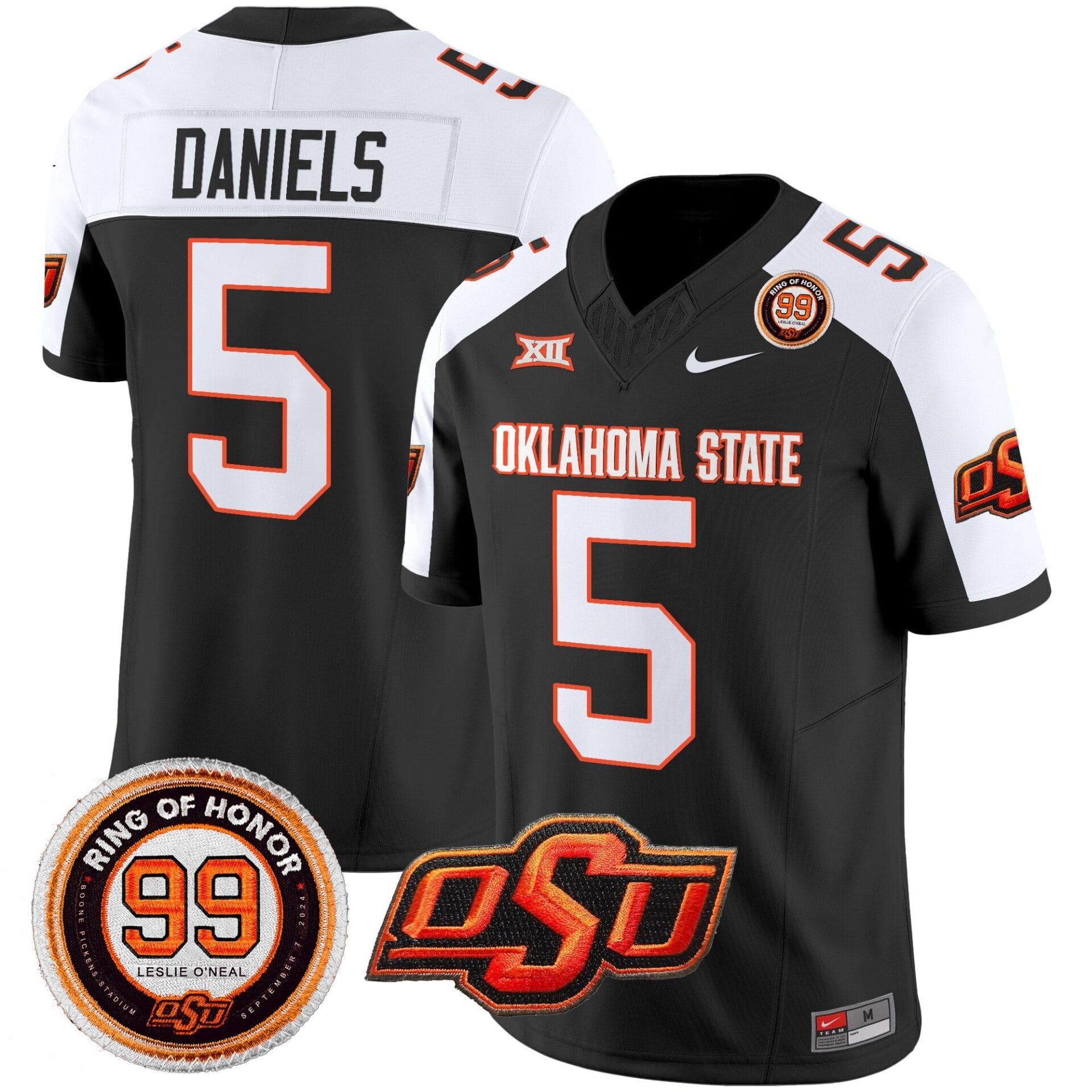 Oklahoma State Cowboys Leslie O'neal Patch Vapor Limited Jersey - All Stitched - Image 6