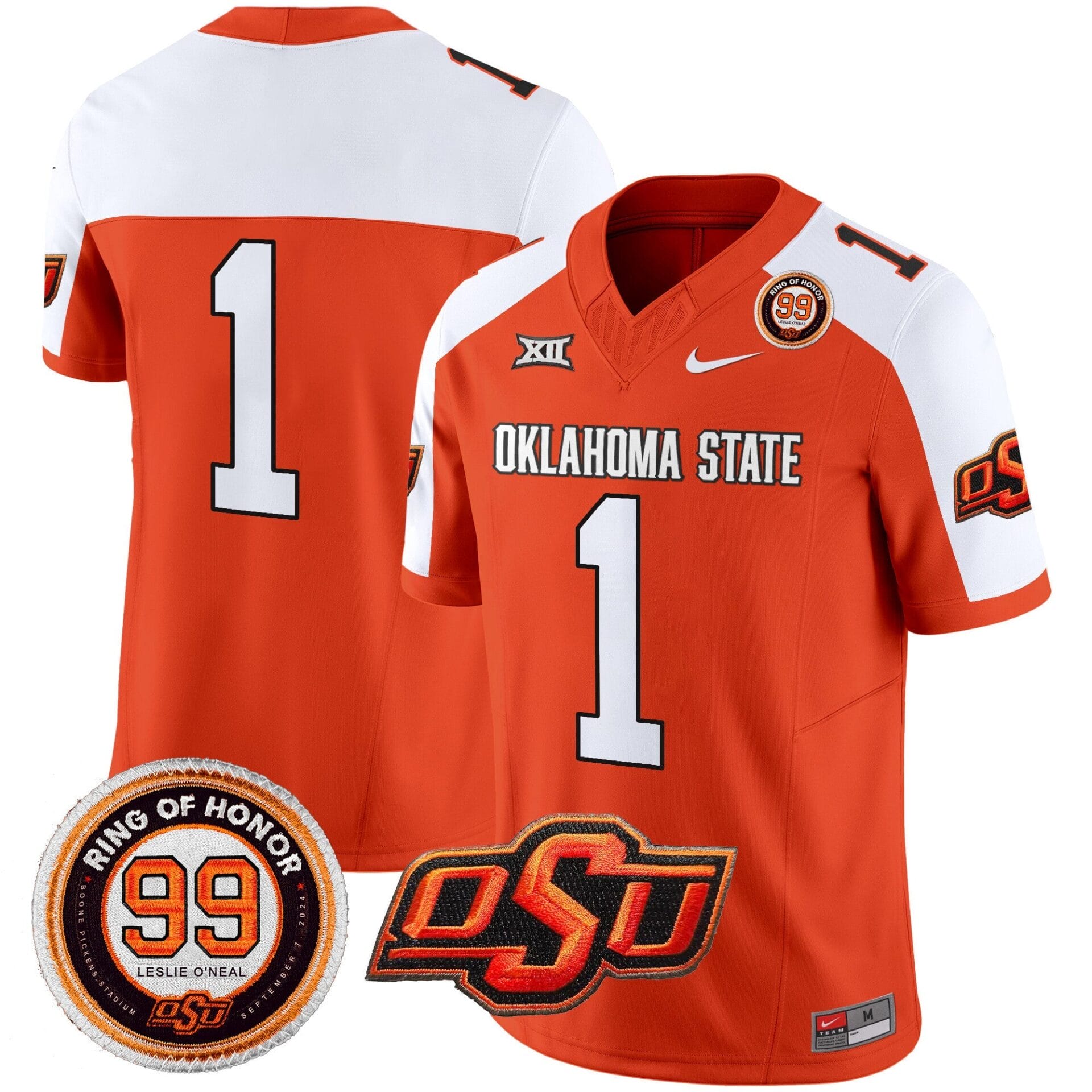 Oklahoma State Cowboys Leslie O'neal Patch Vapor Limited Jersey - All Stitched - Image 16
