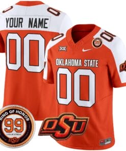 Alternative view of Oklahoma State Cowboys Leslie O'neal Patch Vapor Limited Custom Jersey - All Stitched