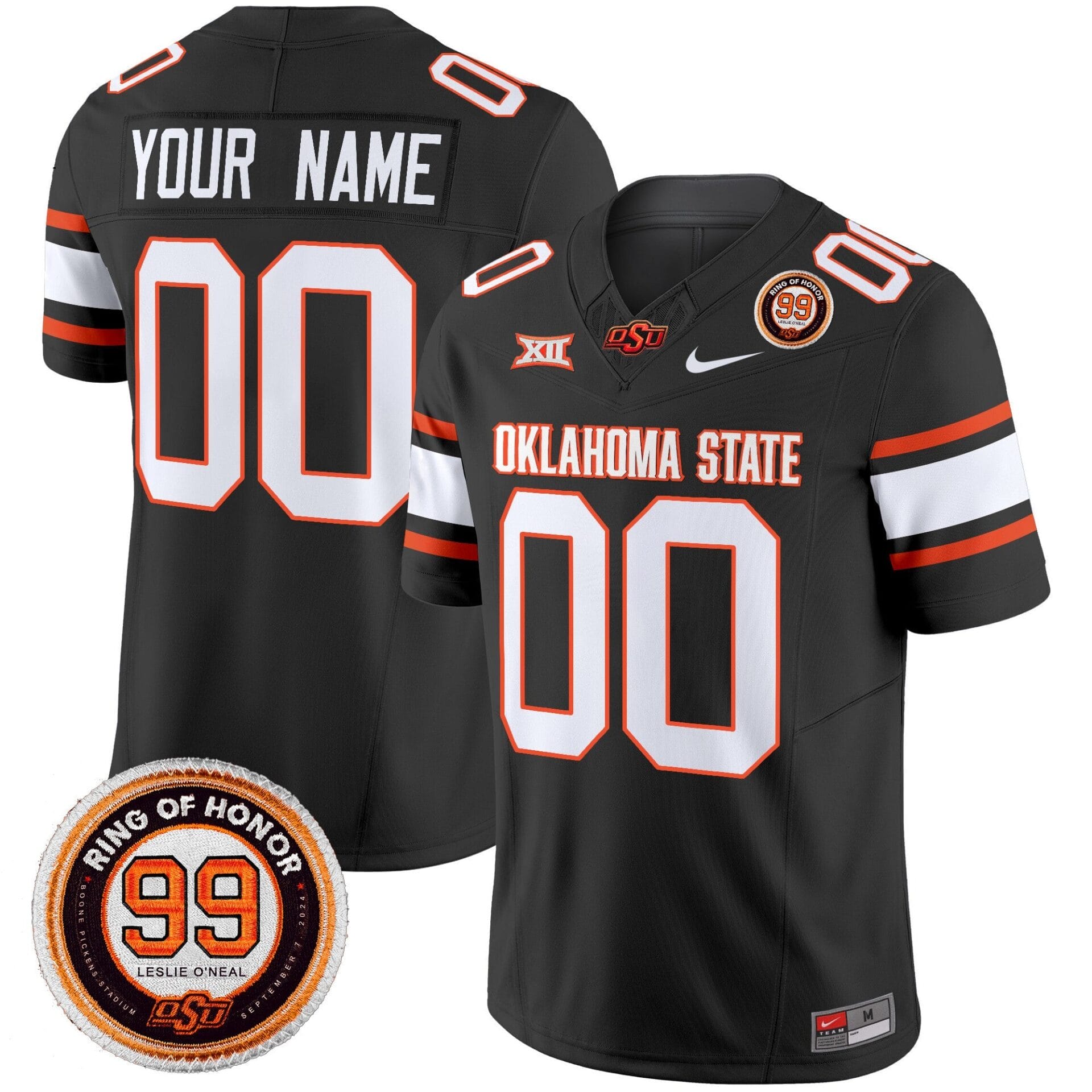 Oklahoma State Cowboys Leslie O'neal Patch Vapor Limited Custom Jersey - All Stitched - Image 4