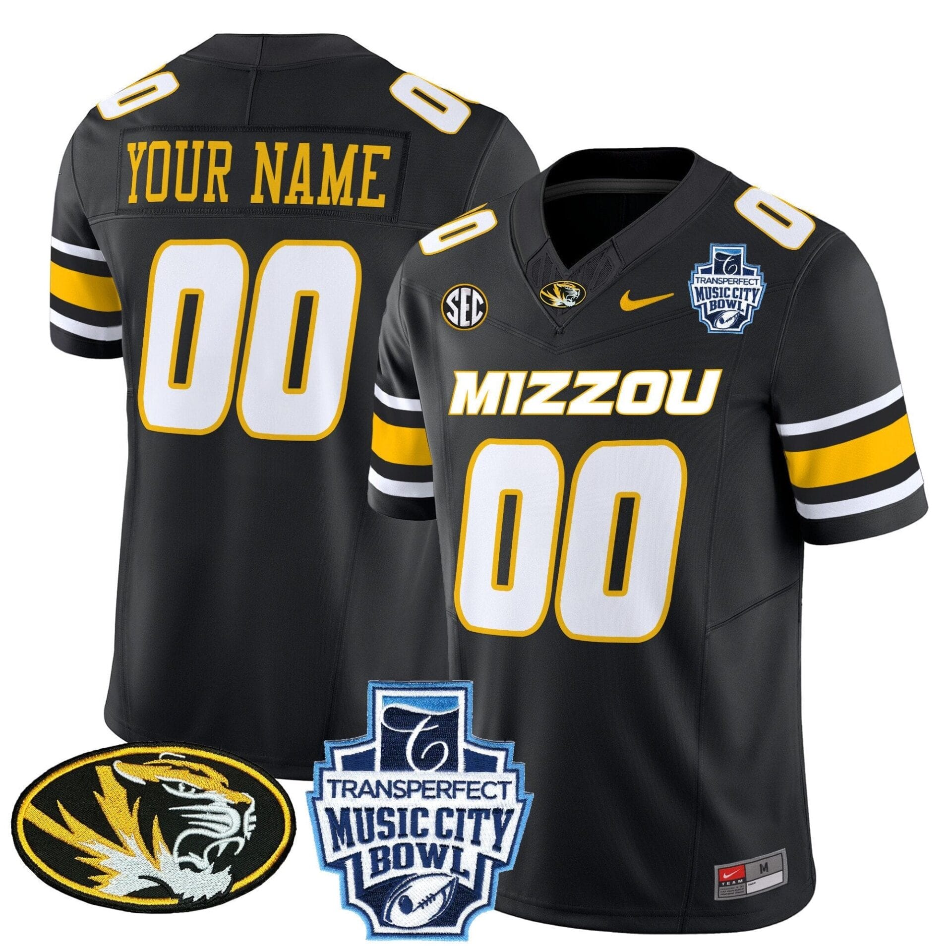 Missouri Tigers 2024 Music City Bowl Vapor Limited Custom Jersey - All Stitched - Image 3