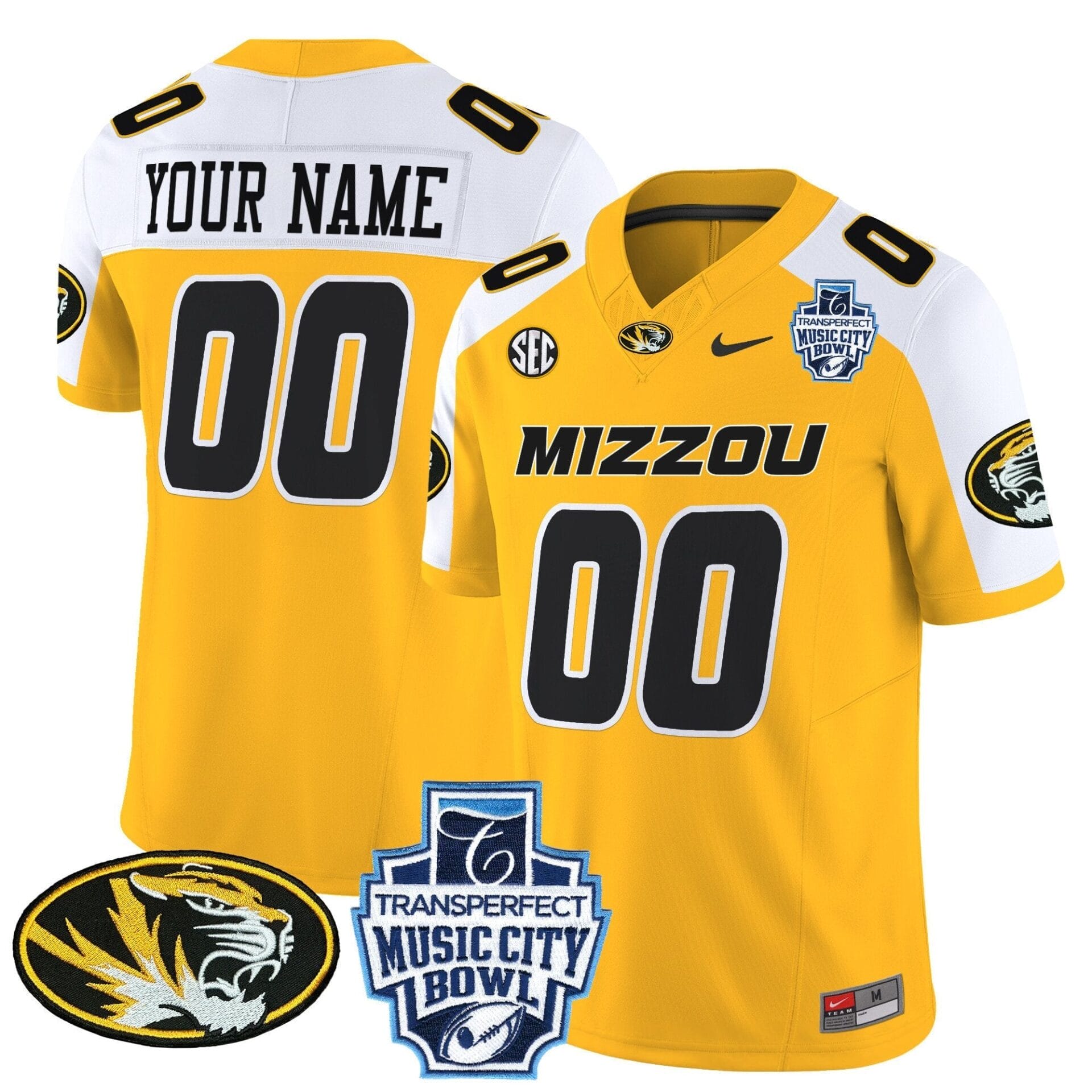 Missouri Tigers 2024 Music City Bowl Vapor Limited Custom Jersey - All Stitched - Image 2