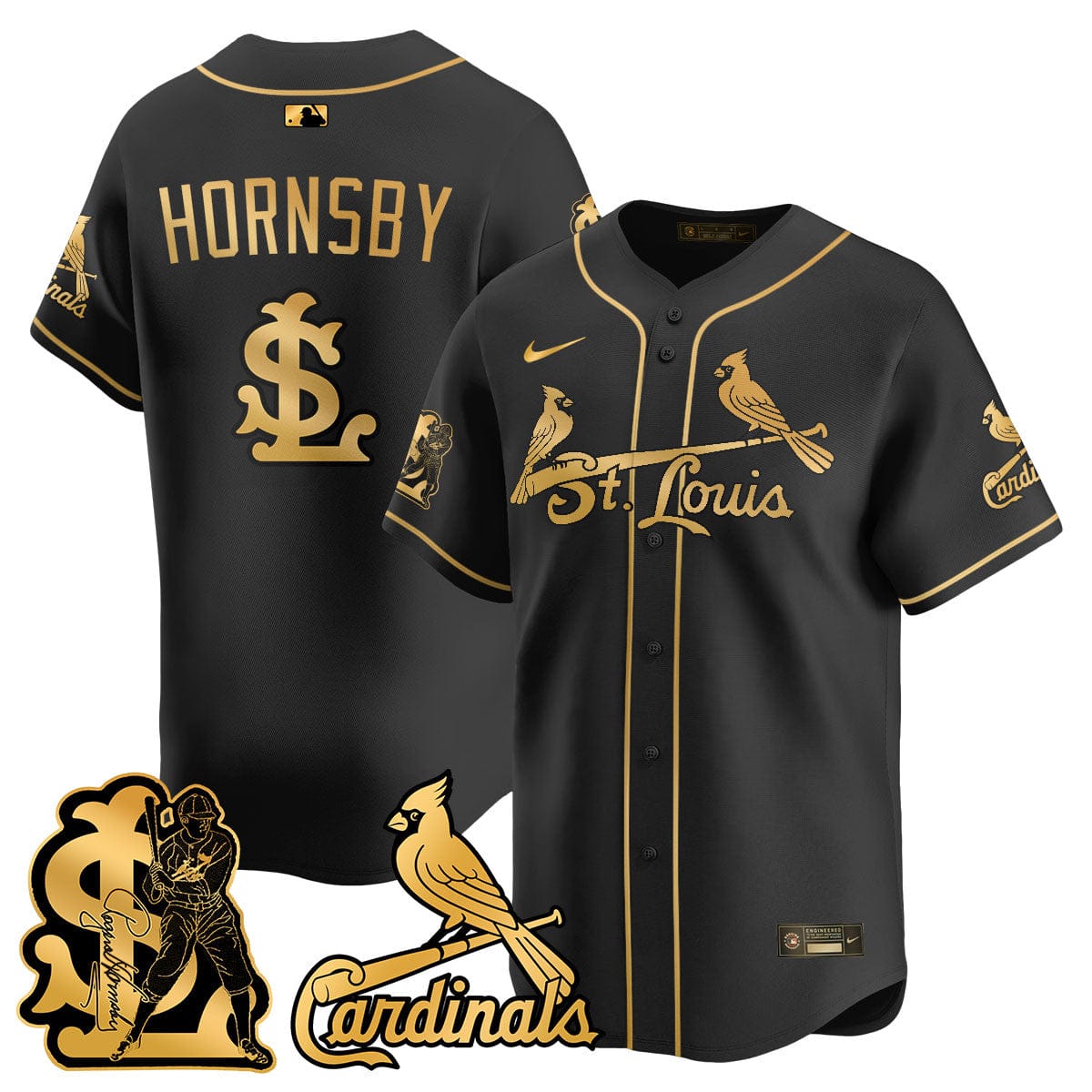St. Louis Cardinals Rogers Hornsby Jersey - All Stitched - Image 4