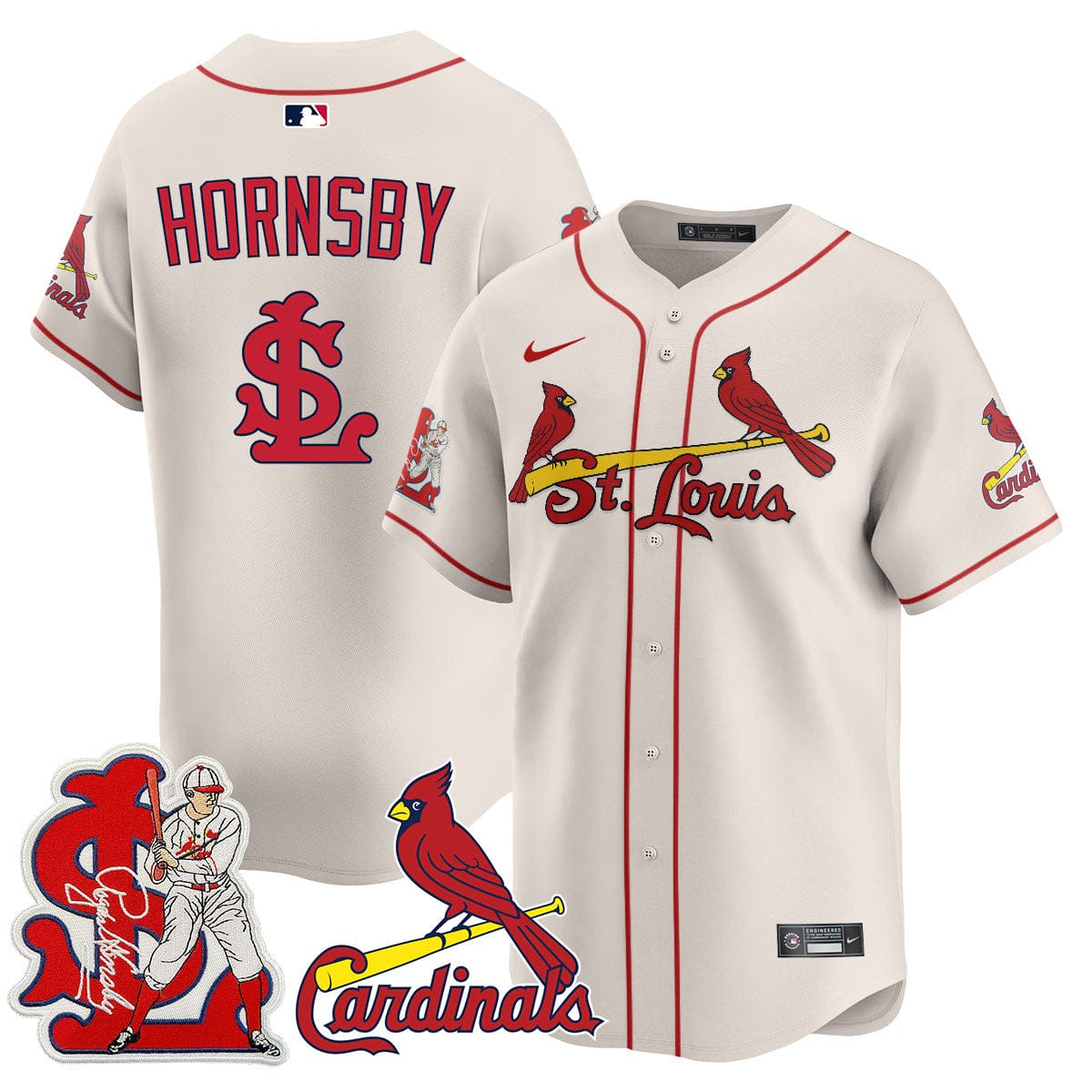 St. Louis Cardinals Rogers Hornsby Jersey - All Stitched - Image 30