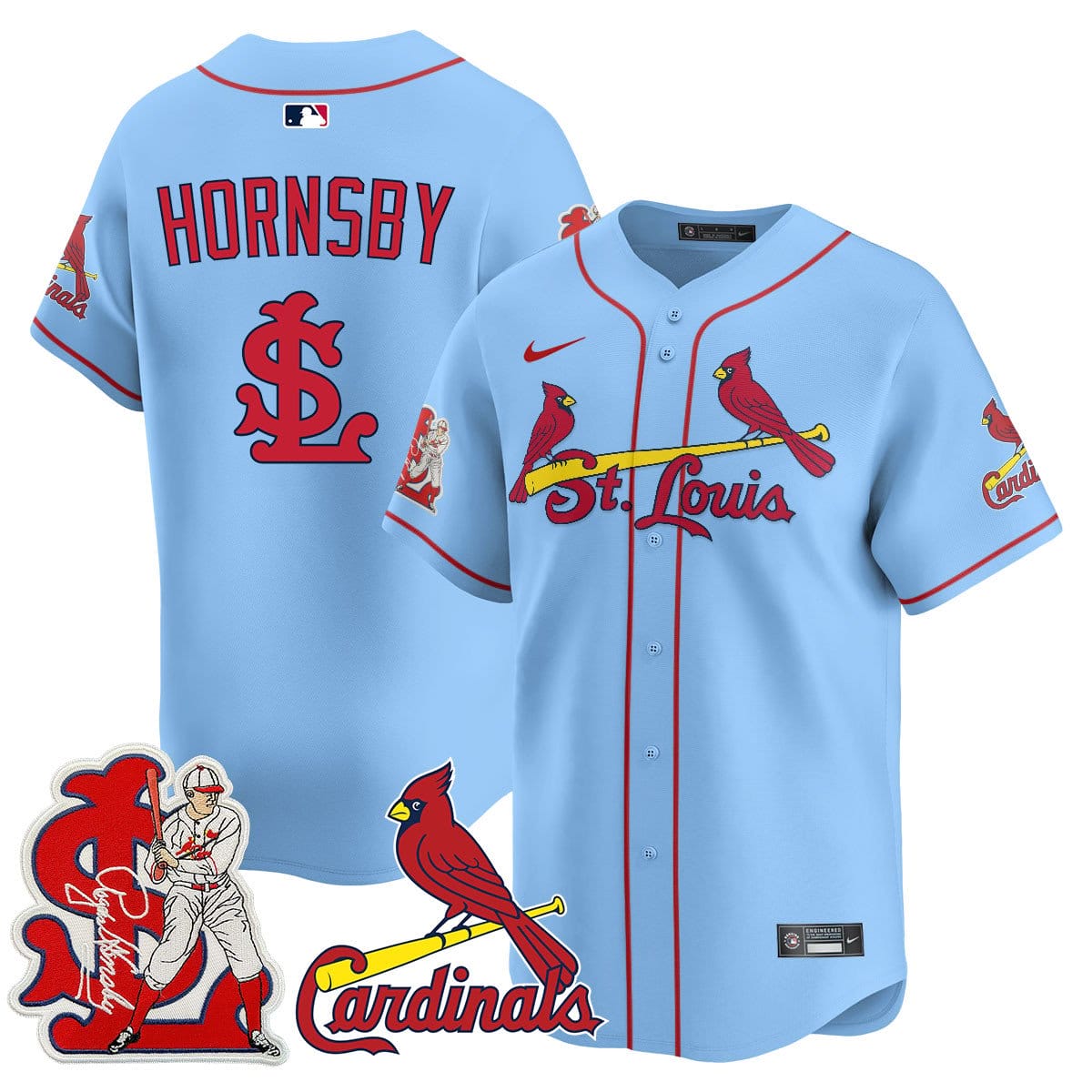 St. Louis Cardinals Rogers Hornsby Jersey - All Stitched