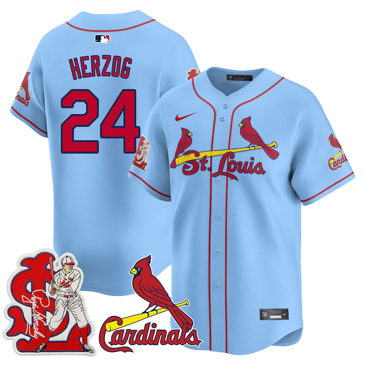 St. Louis Cardinals Rogers Hornsby Jersey - All Stitched - Image 36
