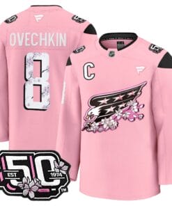 Washington Capitals 50th Anniversary Cherry Blossom Premium Jersey - All Stitched