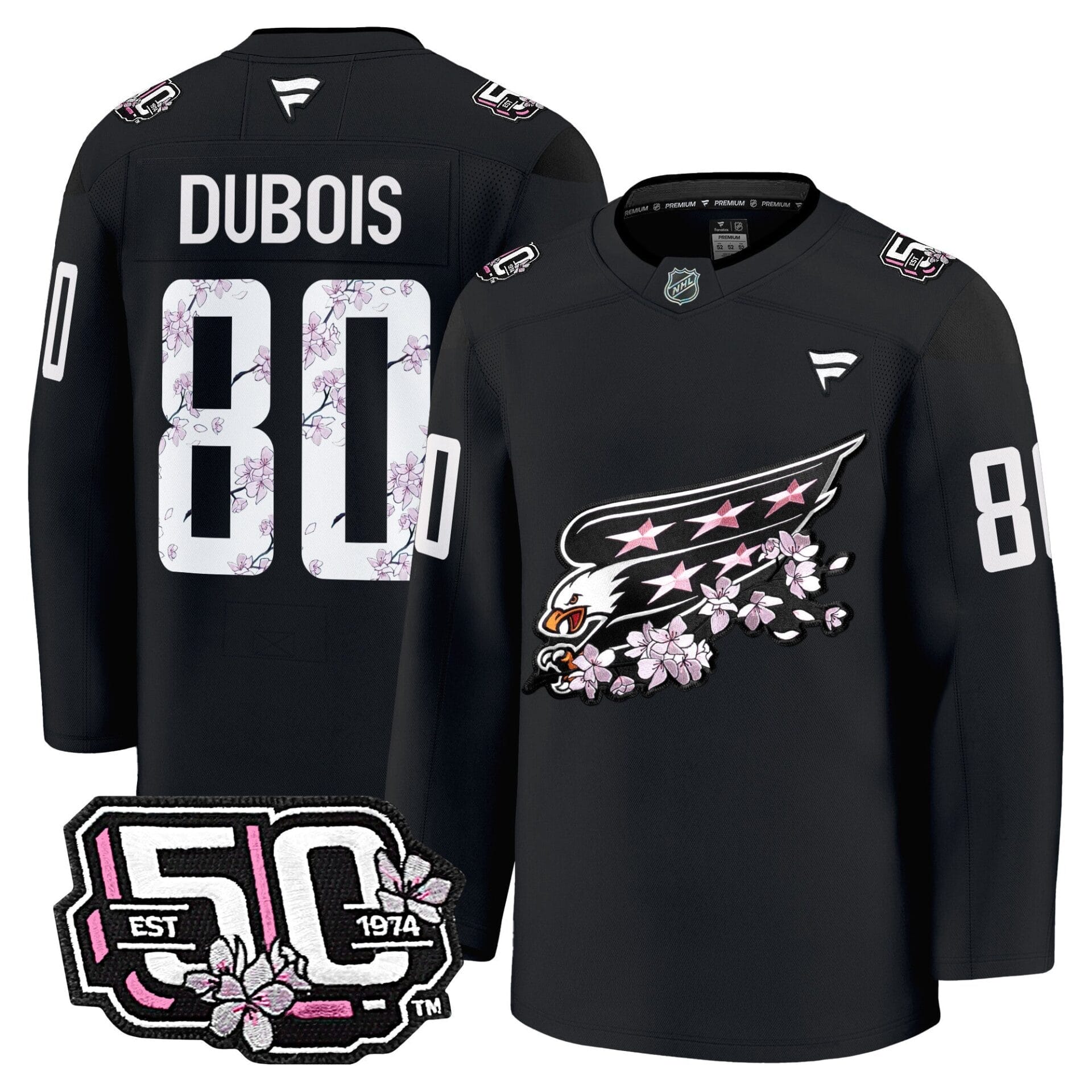 Washington Capitals 50th Anniversary Cherry Blossom Premium Jersey - All Stitched - Image 11