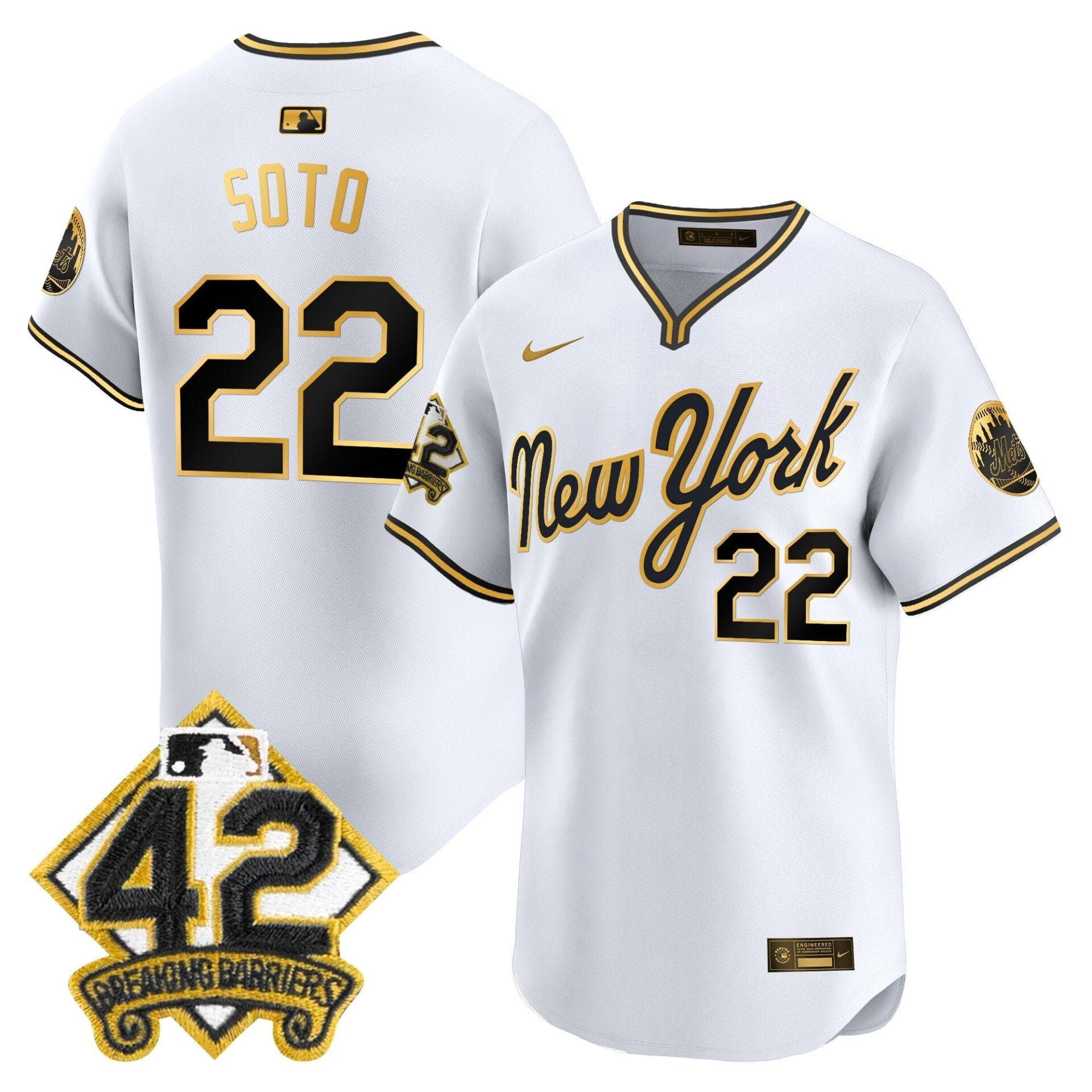 New York Mets 2025 Jackie Robinson Patch Road Alternate Jersey – All Stitched - Image 41