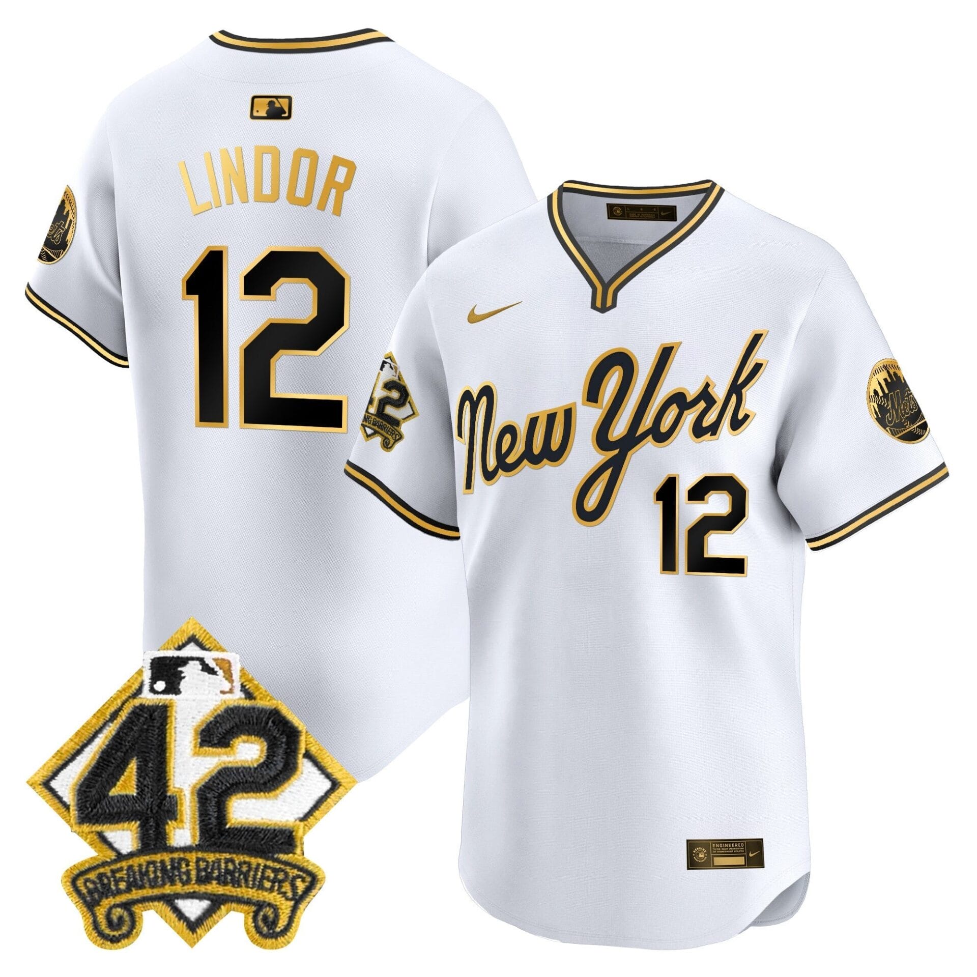 New York Mets 2025 Jackie Robinson Patch Road Alternate Jersey – All Stitched - Image 42