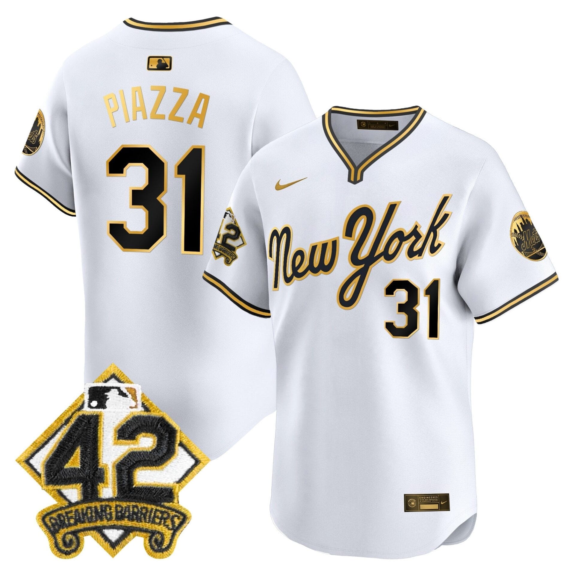 New York Mets 2025 Jackie Robinson Patch Road Alternate Jersey – All Stitched - Image 45