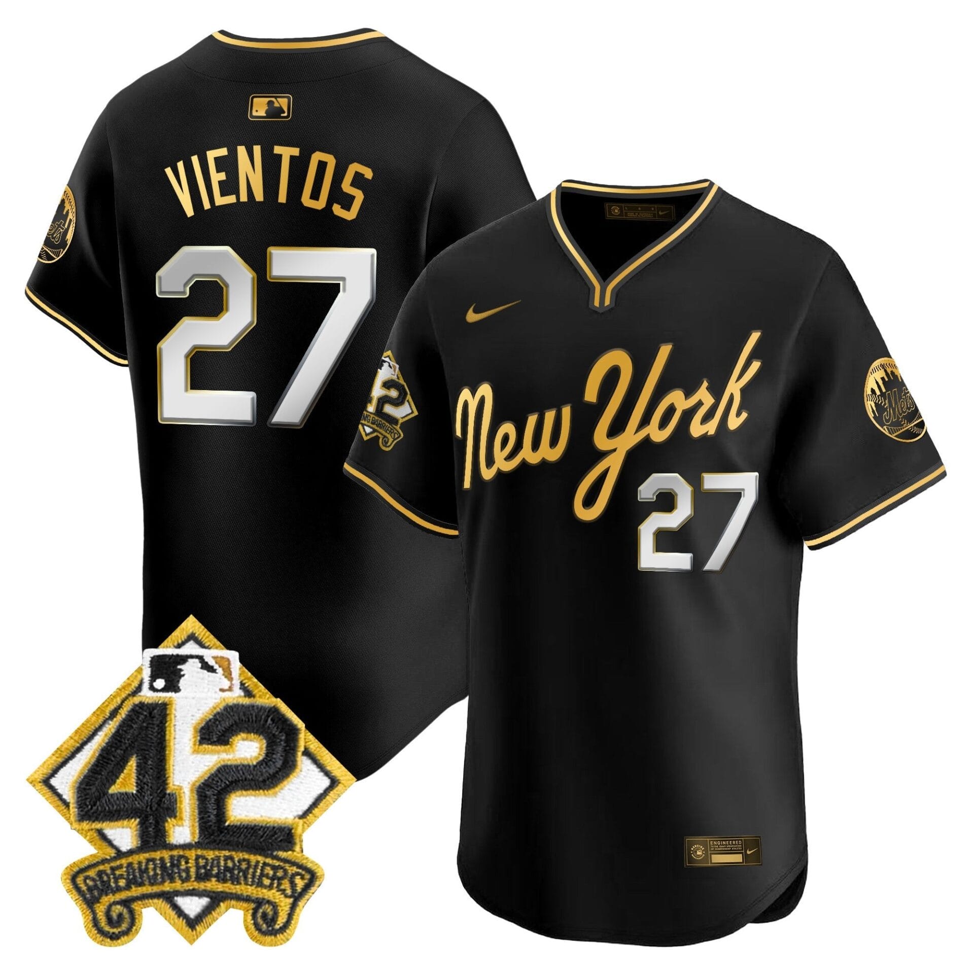 New York Mets 2025 Jackie Robinson Patch Road Alternate Jersey – All Stitched - Image 38
