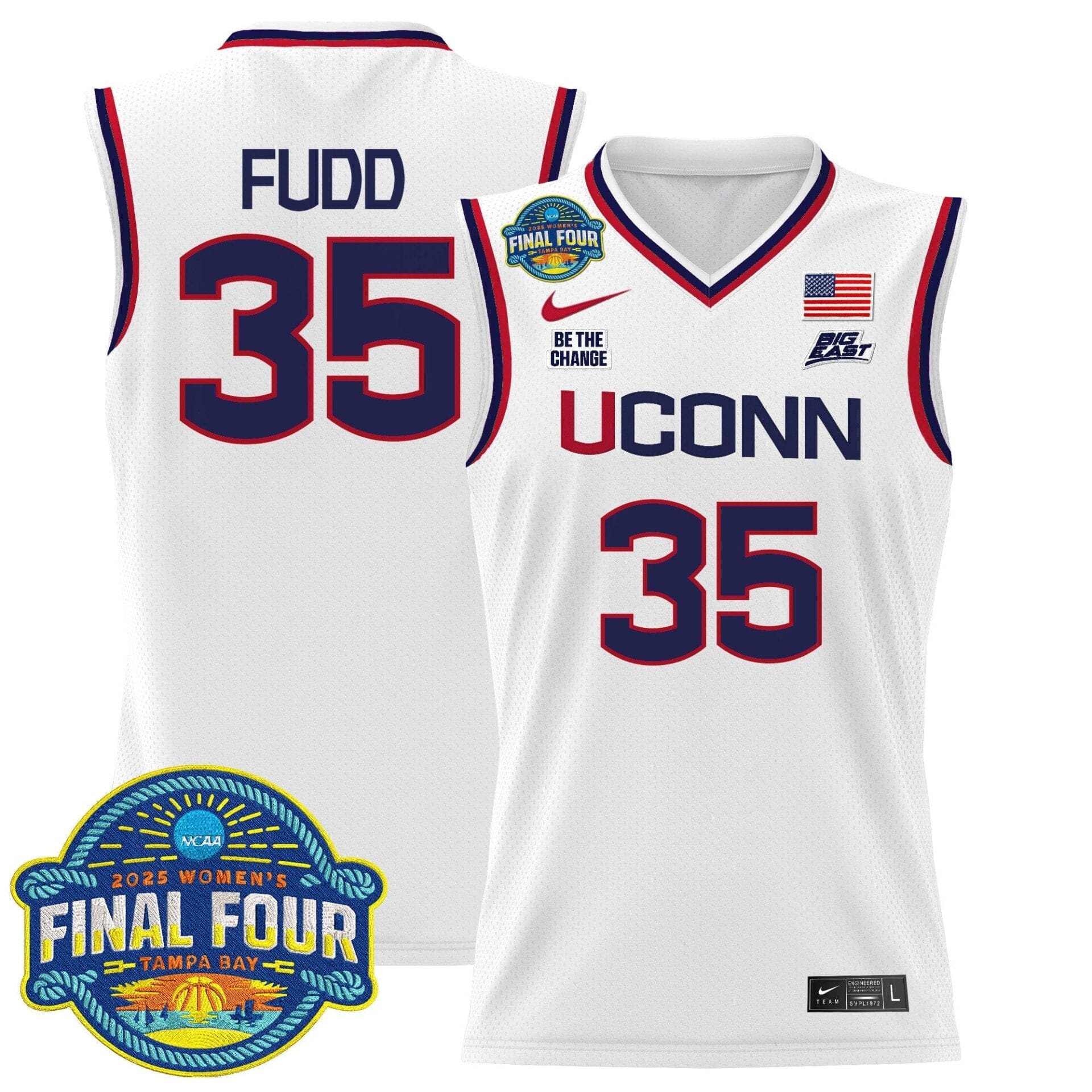 Size - UConn Huskies 2025 Big Eat Women's Final Four Patch Lightweight Basketball Jersey - All Stitched - Image 3