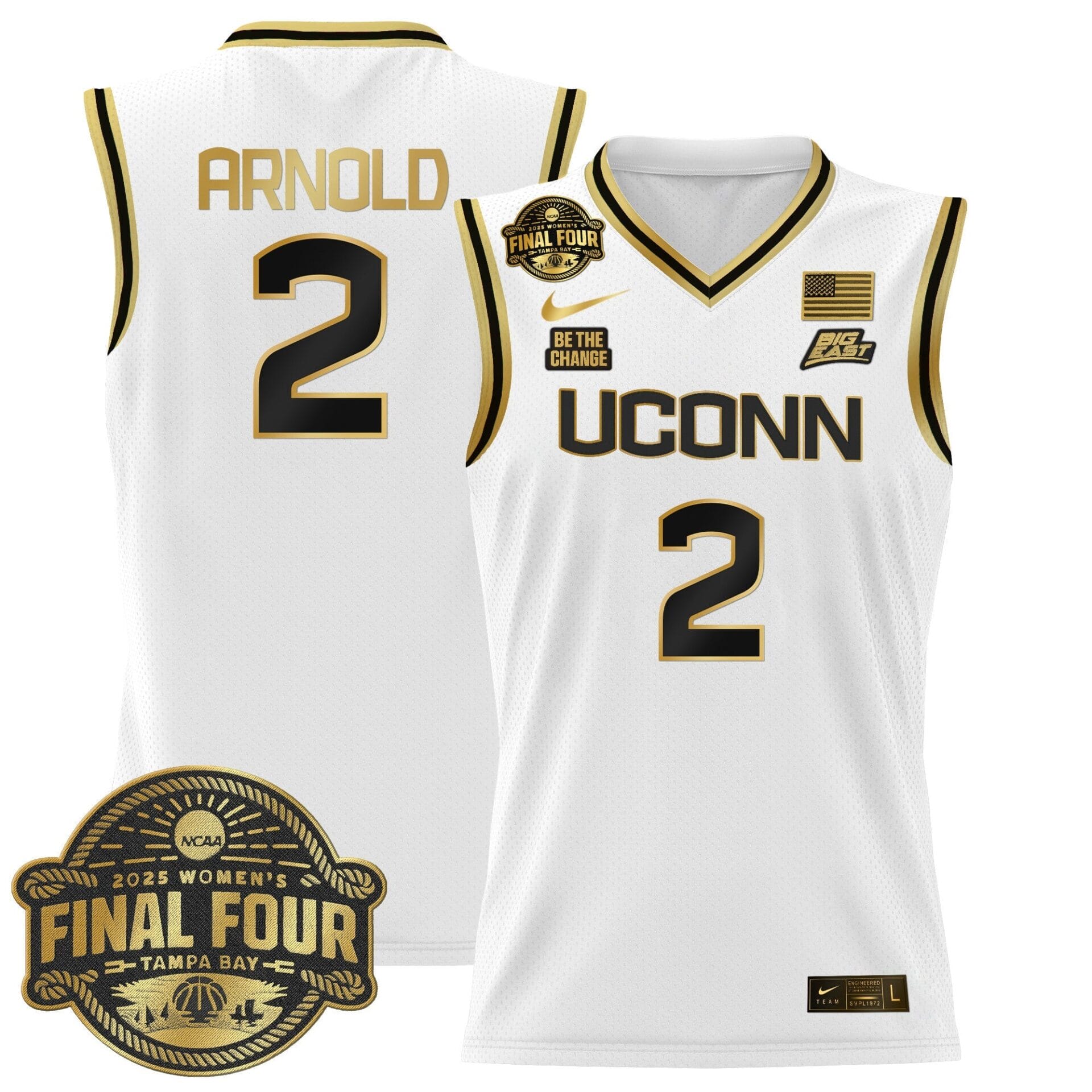 Size - UConn Huskies 2025 Big Eat Women's Final Four Patch Lightweight Basketball Jersey - All Stitched - Image 19